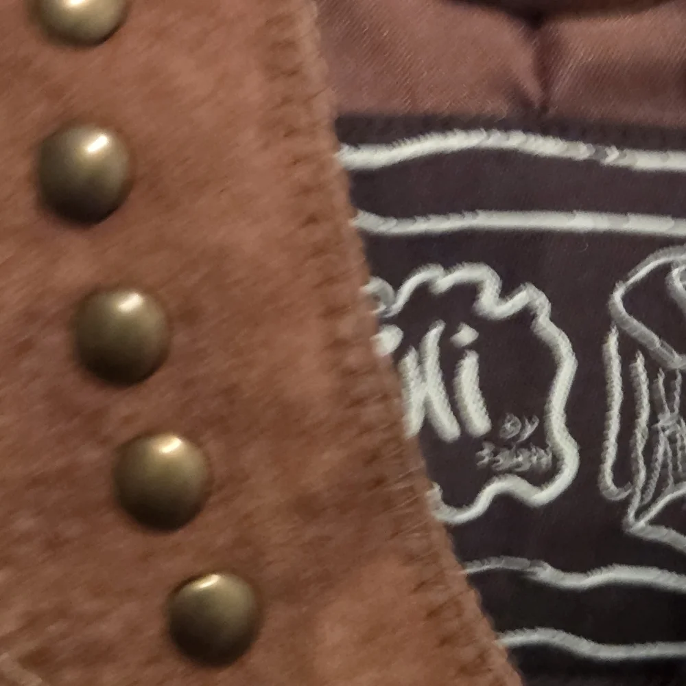 CHI by Falchi Tan Leather Studded Jacket NWT L - Picture 11 of 16